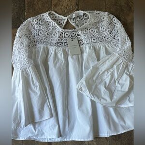 Super cute flare sleeve crochet top